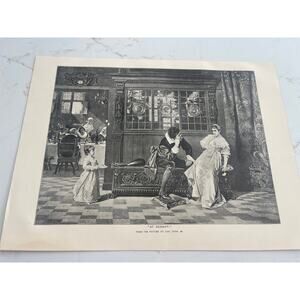 At Dessert, Carl Sohn Jr, Couple Conversation, Book Page, 1888